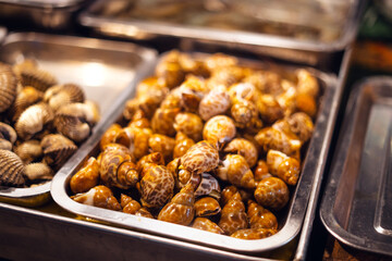 Fresh seafood at the street market