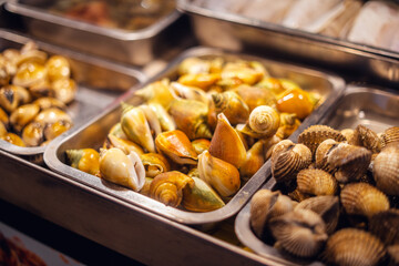 Fresh seafood at the street market