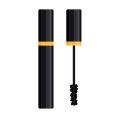 Vector image of mascara. The concept of makeup and self-care. A bright element of cosmetics for design.