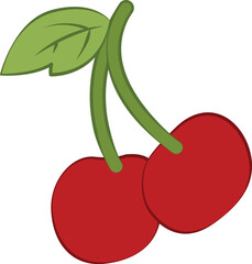 Free vector cherry illustration