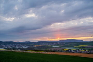 sunset over the fields