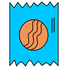 Doodle sweet candy illustration 
