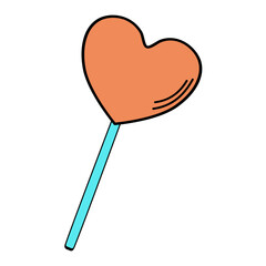 Doodle sweet candy illustration 