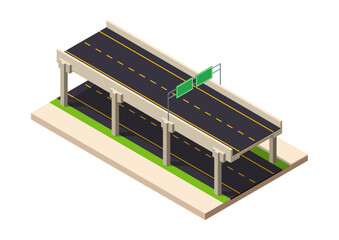 isometric flyover highway