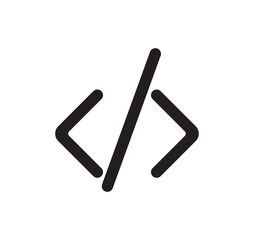 Obraz premium Code icon. Coding symbol. Code symbol design.