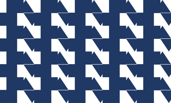 Dark blue rectangle and step continue seamless repeat pattern, replete image design for fabric printing 