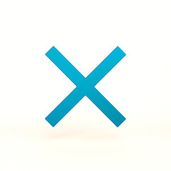 Cancel Sign Front Side In White Background