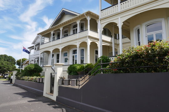 Historische Architektur im Stadtteil Devonport von Auckland