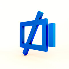 Obraz premium Empty Battery Icon Right Side In White Background