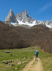 Obraz premium Aiguilles d Ansabere from the cirque de Lescun, Aspe valley, Pyrenees of France.