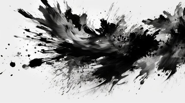 墨汁の飛沫：AI作品
