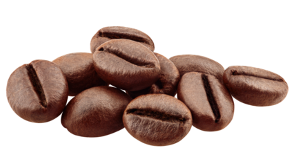 coffee bean isolated on white background, clipping path, full depth of field