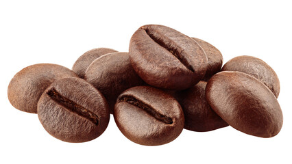 coffee bean isolated on white background, clipping path, full depth of field