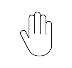 Obraz premium Hand icon design. Stop vector sign.