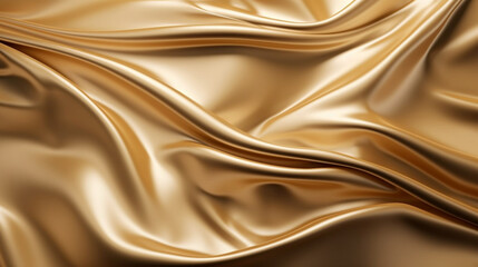gold silk silky satin fabric elegant extravagant luxury wavy shiny luxurious shine drapery background wallpaper seamless abstract showcase backdrop artistic design presentation material texture - obrazy, fototapety, plakaty