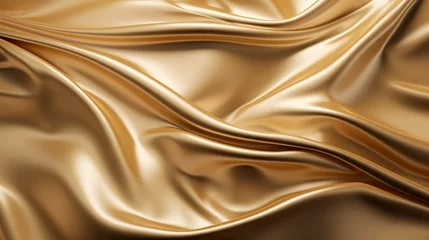  gold silk silky satin fabric elegant extravagant luxury wavy shiny luxurious shine drapery background wallpaper seamless abstract showcase backdrop artistic design presentation material texture © ImaginaryInspiration