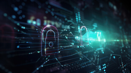 Cybersecurity Image made with Generative AI Technology