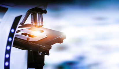 laboratory microscope.