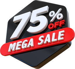 75 Percent Discount Mega Sale 