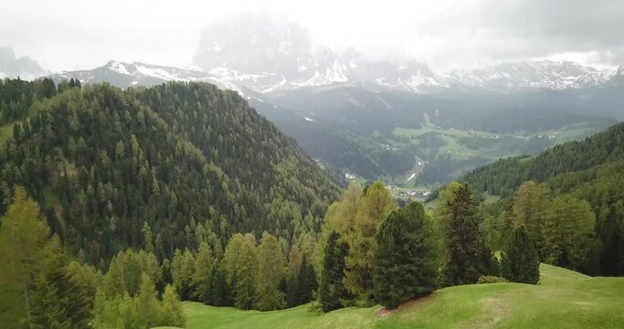 Aerial view of two cabins overlooking Germany's expansive mountains.