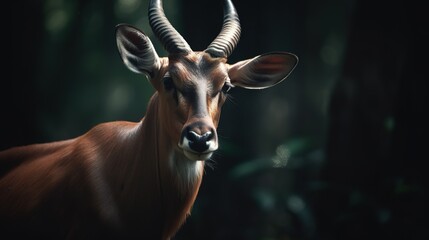 Bongo Antelope in the Jungle. Generative AI