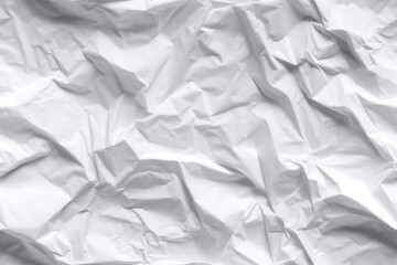 Obraz premium White crumpled paper seamless texture background. Minimalist 3d illustration. Generated AI