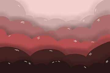 pink watercolor valentines day clouds