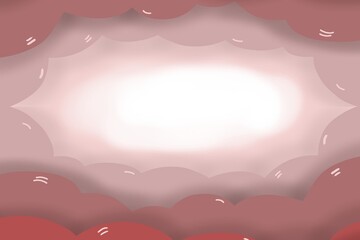 pink watercolor valentines day clouds