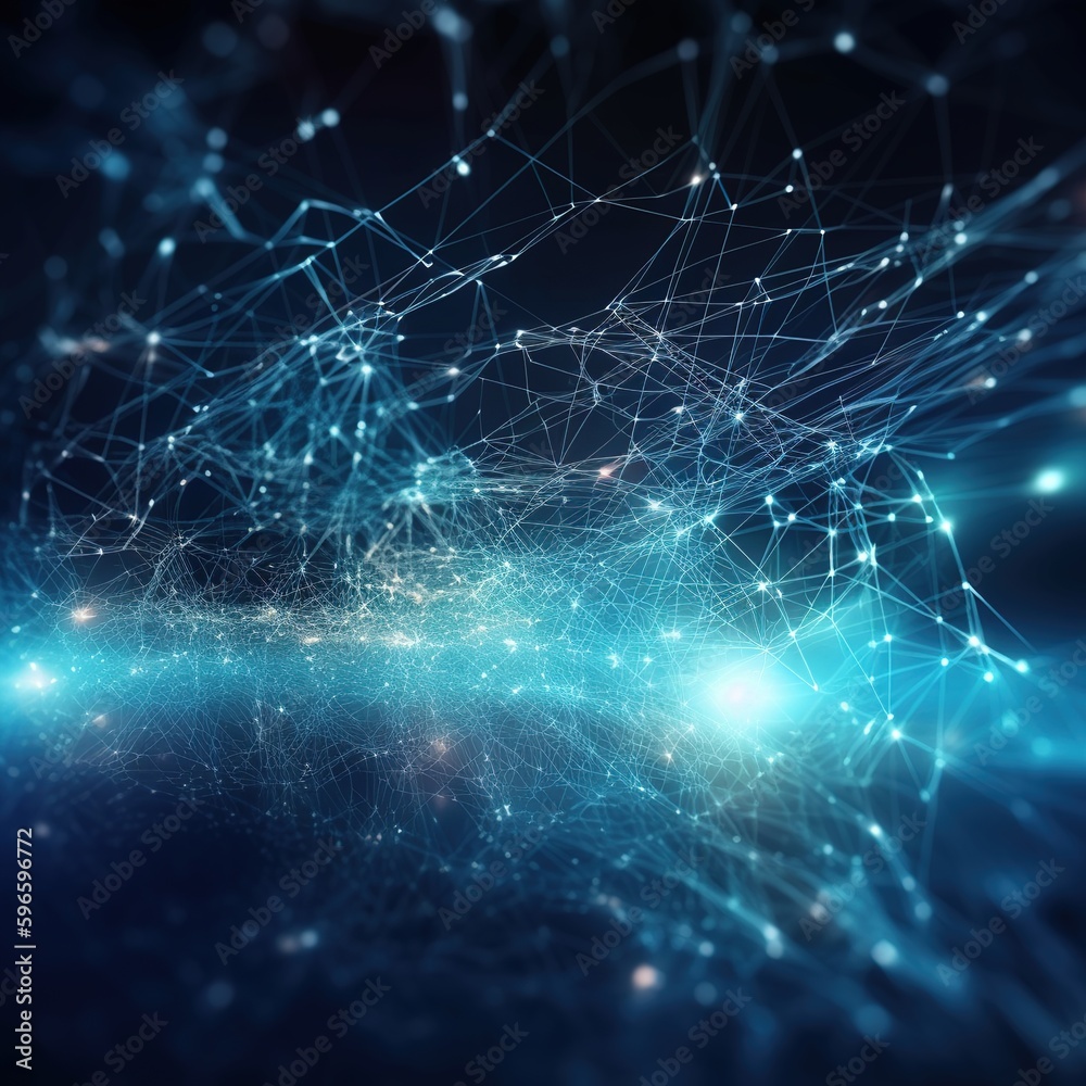 Poster concept of digital cyberspace and data network connectivity. internet high-speed digital data transf