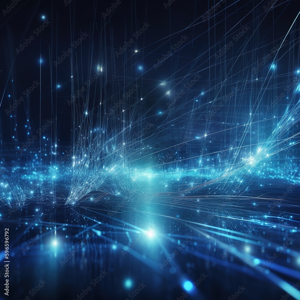 Poster digital cyberspace and digital data network connections concept. transfer digital data hi-speed inte