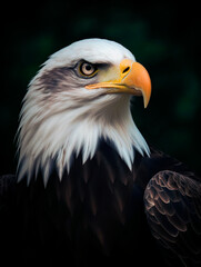 Obraz premium close-up of American eagle. generated with AI