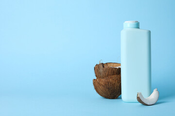 Concept of body and skin care accessories - coconut cosmetic