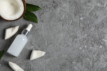 Concept of body and skin care accessories - coconut cosmetic