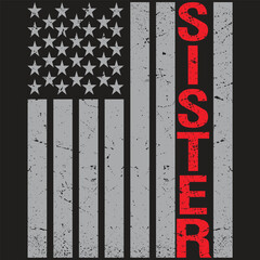 USA Flag Sister