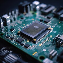 Fototapeta premium electronic circuit board generative ai