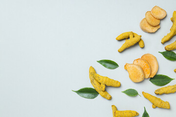 Fototapeta na wymiar Fragrant seasoning - turmeric, one of the main ingredients in Indian curry