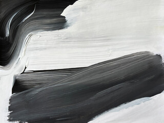 Naklejka na ściany i meble Black and white modern abstract background. Contemporary art.