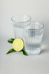 Concept of thirst and freshness, fresh water