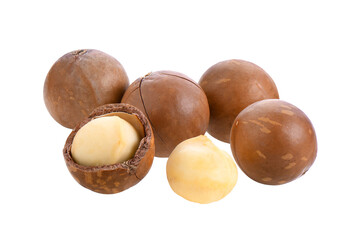 macadamia nuts isolated on transparent png