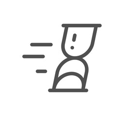 Sand watch related icon outline and linear vector.