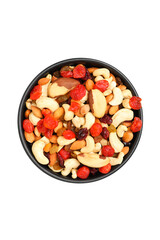 Tasty food concept - delicious dried fruits, isolated on white background