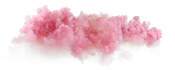 Cutout Freedom evening cotton clouds shapes on transparent backgrounds 3d illustration png