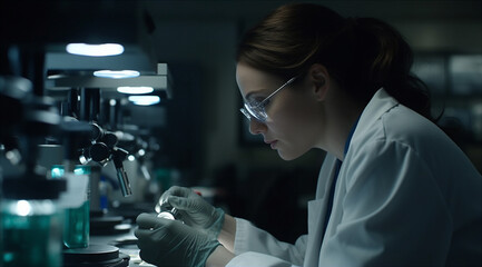 Scientist conducting research in a laboratory.. A.I Generated