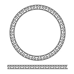 Greek ornament, frames. Roman ornament. Ethnic style. Vector illustration.