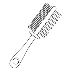 Comb for fur of animals, cats, dogs, animal care.