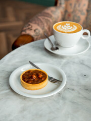cup of coffee and cake for breakfast