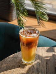 glass of ice tea, iced coffee