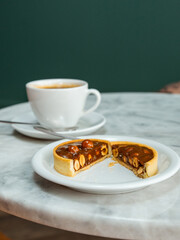 cup of coffee and cake for breakfast