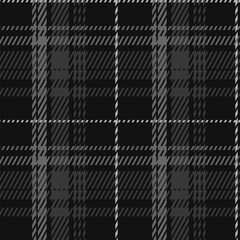Black and white plaid seamless pattern.