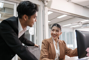 Business people working and meeting in the office.